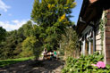 The terrace at Longlands, Hay on Wye